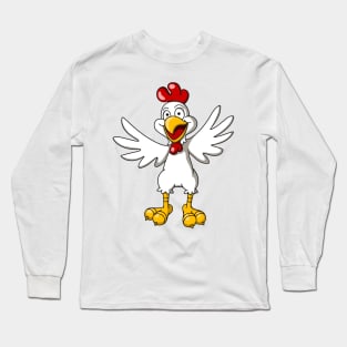 Happy Cartoon Chicken Long Sleeve T-Shirt